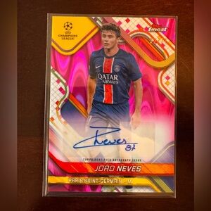 2025 Topps Finest Joao Neves Auto /75 #BA-JN PSG